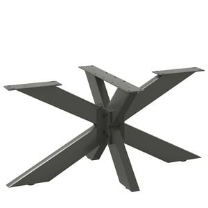 vidaXL P&eacute; de mesa de centro em formato de aranha, antracite, 98x58x(42-43) cm, a&ccedil;o