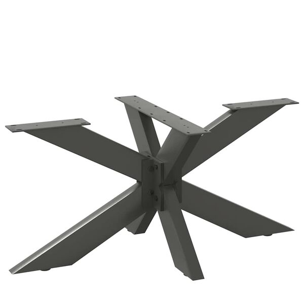 vidaXL P&eacute; de mesa de centro em formato de aranha, antracite, 98x58x(42-43) cm, a&ccedil;o