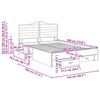 vidaXL Estrutura da Cama com cabeceira Carvalho Defumado 140 x 190 cm