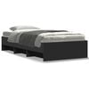 vidaXL Estrutura de cama 100x200 cm derivados de madeira preto