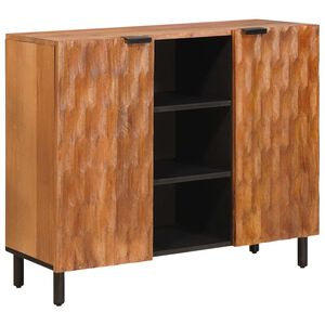 vidaXL Buffet com porta Acabamento em Ac&aacute;cia Marrom 90 x 33 x 75 cm