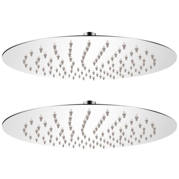 vidaXL Cabeças de chuveiro 2 pcs aço inoxidável Ø 25 cm