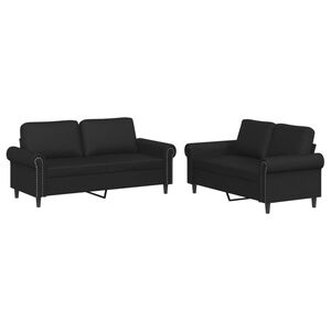 vidaXL 3 pcs conjunto sof&aacute;s c/ almofad&otilde;es couro artificial cappuccino