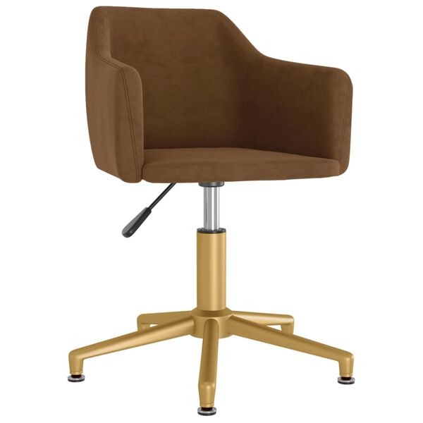 vidaXL Cadeiras de jantar girat&oacute;rias 6 pcs veludo castanho