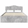 vidaXL Estrutura da Cama com cabeceira Cinza Concreto 150 x 200 cm