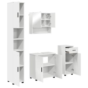 vidaXL Conjunto de M&oacute;veis para Banheiro 4 unid. Branco 61 x 35 x 64 cm