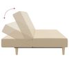 vidaXL Sof&aacute;-cama de 2 lugares com apoio de p&eacute;s tecido cor creme