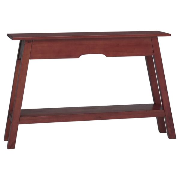 vidaXL Mesa consola 110x30x75 cm madeira de mogno maci&ccedil;a castanho