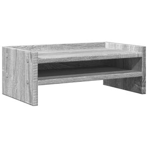 vidaXL Suporte monitor 42x24x16 cm derivados de madeira cinza sonoma