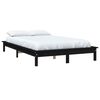 vidaXL Estrutura de cama super king size 180x200 cm pinho maci&ccedil;o preto