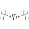 vidaXL Cadeiras de jardim 3 pcs vime preto e branco