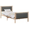 vidaXL Estrutura da Cama com cabeceira Cinza Escuro 90 x 190 cm tecido