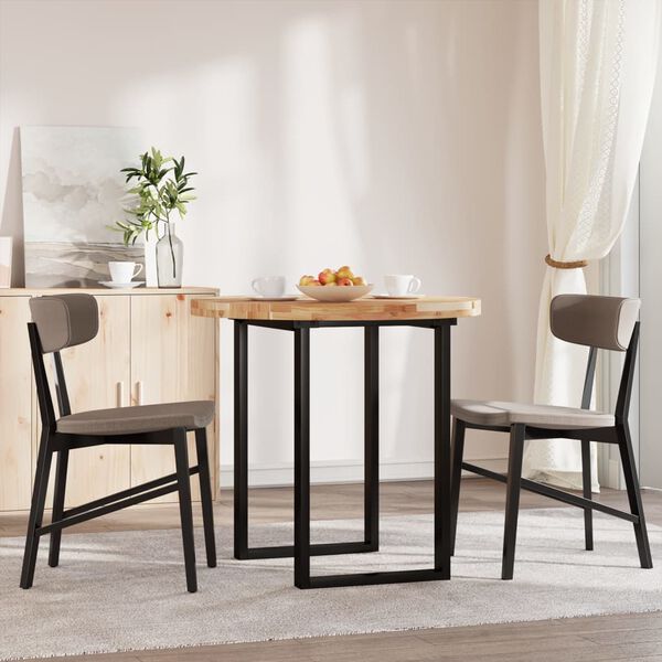 vidaXL Tampo de mesa redondo &Oslash;80x4 cm madeira de ac&aacute;cia maci&ccedil;a