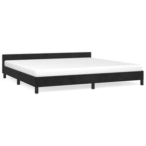 vidaXL Estrutura de cama sem colch&atilde;o 200x200 cm veludo preto
