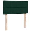 vidaXL Cama com molas/colch&atilde;o 90x190 cm veludo verde-escuro