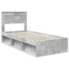 vidaXL Estrutura da Cama com cabeceira Cinza Concreto 75 x 190 cm