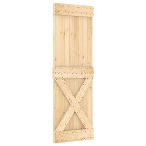 vidaXL Porta Deslizante NARVIK Natural e Preto 70 x 210 cm (152,5 cm)
