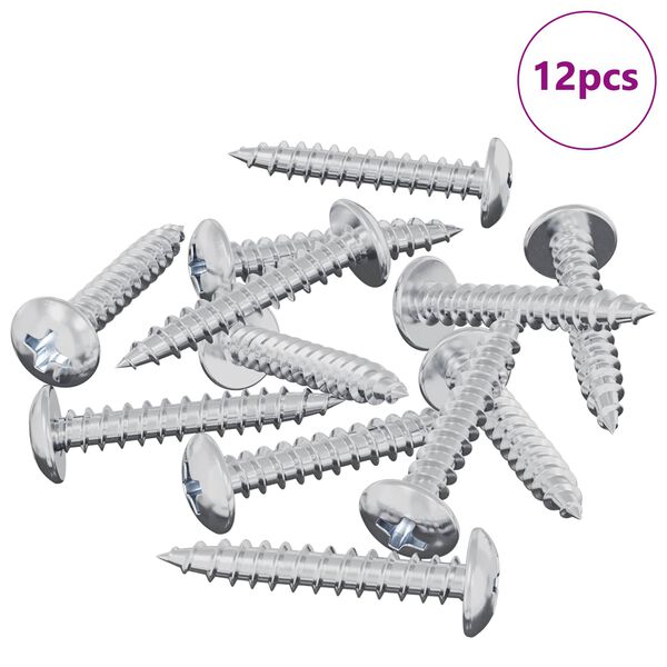 vidaXL Prego Autoperfurante 12 pcs Revestido de zinco 4 x 25 mm A&ccedil;o