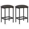 vidaXL Banco de bar 2 pcs Cinzento-Escuro 40 x 32 x 64 cm