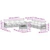 vidaXL Conjunto de Sof&aacute;s para Exterior 9 pcs Natural e Creme