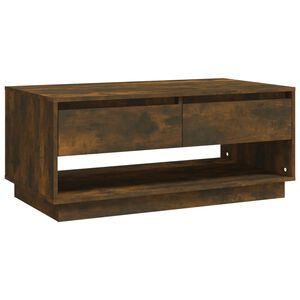 vidaXL Mesa de centro 102,5x55x44 cm derivados madeira carvalho fumado