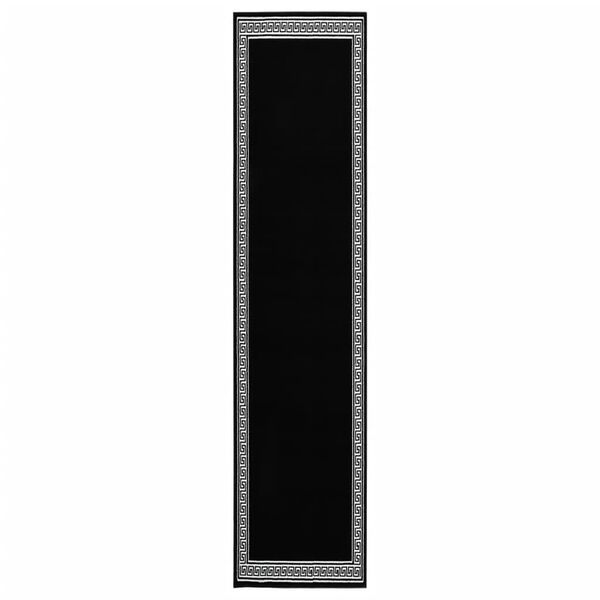 vidaXL Passadeira 100x500 cm polipropileno preto com padr&atilde;o