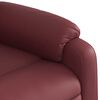 vidaXL Poltrona reclin. elevat&oacute;ria el&eacute;trica couro artif vermelho-tinto