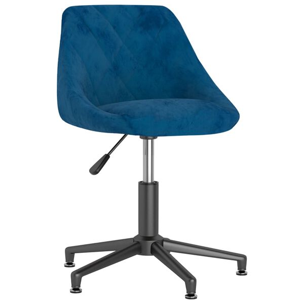 vidaXL Cadeiras de jantar girat&oacute;rias 2 pcs veludo azul