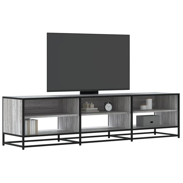 vidaXL M&oacute;vel de TV 180x40x46 cm derivados de madeira cinzento sonoma