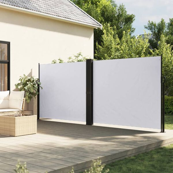 vidaXL Toldo lateral retrátil 160x1000 cm branco