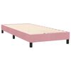 vidaXL Cama box spring c/ colch&atilde;o e LED 100x220 cm veludo Rosa