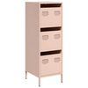 vidaXL Aparador alto 39x35x103,5 cm a&ccedil;o rosa