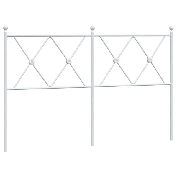 vidaXL Cabeceira de substitui&ccedil;&atilde;o 137 cm metal branco