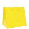 vidaXL Sacos de papel 250 unid com al&ccedil;as amarelo 32x22x28 cm