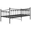 vidaXL Sof&aacute;-cama 90x200 cm metal preto
