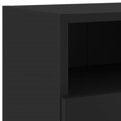 vidaXL 4 pcs móveis de parede para TV derivados de madeira preto