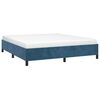vidaXL Estrutura de cama sem colch&atilde;o 180x200 cm veludo azul-escuro
