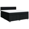 vidaXL Cama com molas/colch&atilde;o 180x200 cm tecido preto