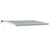 vidaXL Toldo retr&aacute;til manual com LEDs Verde e Branco 4,5 &times; 3 m