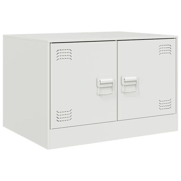vidaXL Mesa de centro 67x50x44 cm a&ccedil;o branco