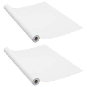 vidaXL Autocolante para m&oacute;veis 2 pcs 500x90 cm PVC branco