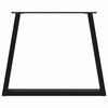 vidaXL Pernas para mesa de jantar em V, 2 pe&ccedil;as, pretas, 70x(72-73,3) cm, a&ccedil;o