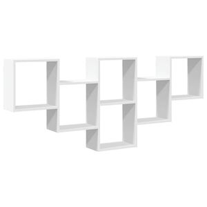 vidaXL Prateleira de parede 159x18x66 cm derivados de madeira branco