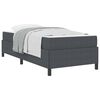 vidaXL Estrutura da Cama com colch&atilde;o Cinza Escuro 100 x 200 cm tecido