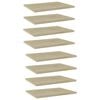 vidaXL Prateleiras estante 8pcs 40x30x1,5cm contraplacado cor carvalho