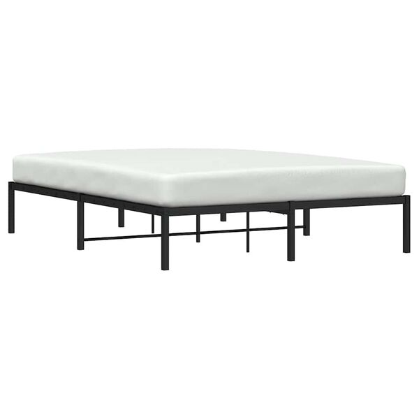 vidaXL Estrutura de cama 160x200 cm metal preto