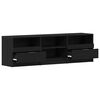 vidaXL Gabinete para TV com gaveta Carvalho Preto 150 x 33,5 x 45 cm