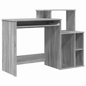 vidaXL Mesa Cinza Sonoma 120,5 x 44 x 88,5 cm Derivados de Madeira