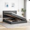 vidaXL Cama com arruma&ccedil;&atilde;o e colch&atilde;o Cinza Escuro 160 x 200 cm