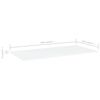 vidaXL Prateleiras p/ estante 4 pcs 100x50x1,5cm contraplacado branco